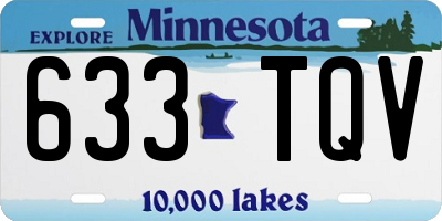 MN license plate 633TQV