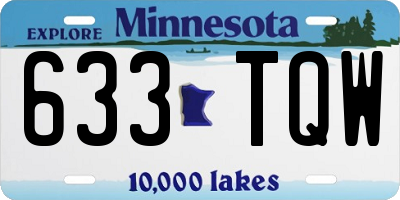 MN license plate 633TQW
