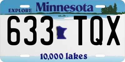 MN license plate 633TQX