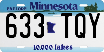 MN license plate 633TQY