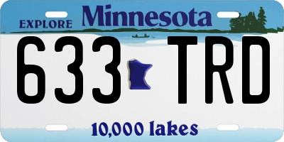 MN license plate 633TRD
