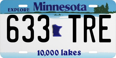 MN license plate 633TRE