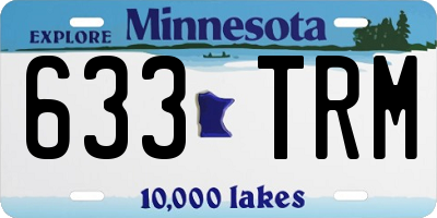 MN license plate 633TRM