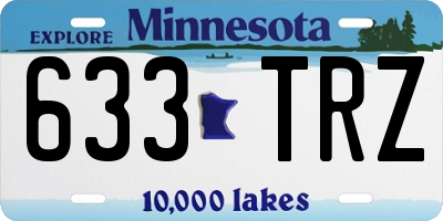 MN license plate 633TRZ