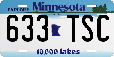 MN license plate 633TSC