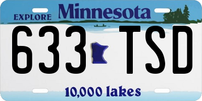 MN license plate 633TSD