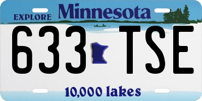 MN license plate 633TSE