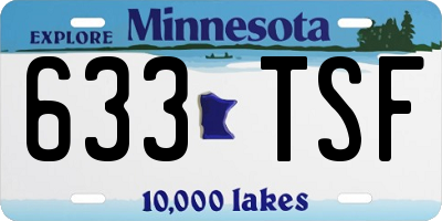 MN license plate 633TSF