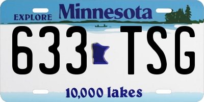MN license plate 633TSG
