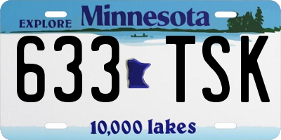 MN license plate 633TSK