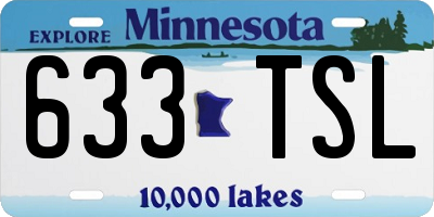 MN license plate 633TSL