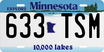 MN license plate 633TSM