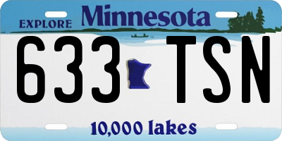 MN license plate 633TSN