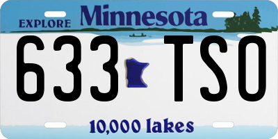 MN license plate 633TSO