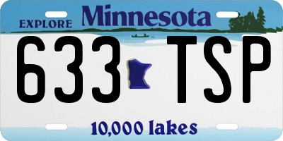 MN license plate 633TSP