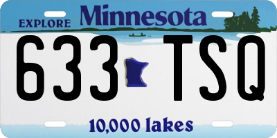 MN license plate 633TSQ