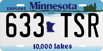 MN license plate 633TSR