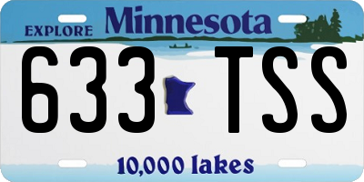 MN license plate 633TSS