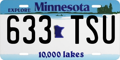 MN license plate 633TSU