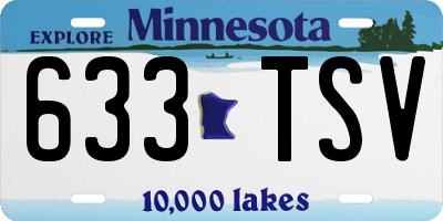 MN license plate 633TSV
