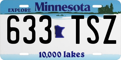 MN license plate 633TSZ