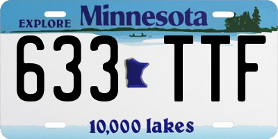 MN license plate 633TTF