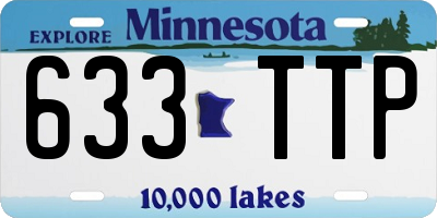 MN license plate 633TTP
