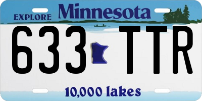 MN license plate 633TTR