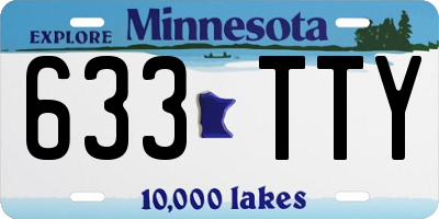 MN license plate 633TTY