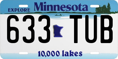 MN license plate 633TUB