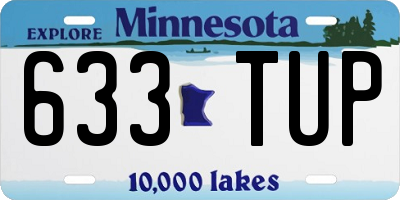 MN license plate 633TUP