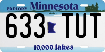 MN license plate 633TUT