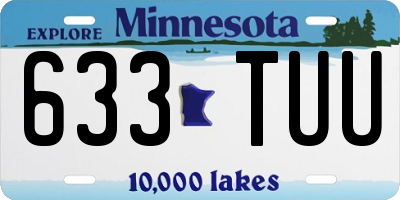 MN license plate 633TUU