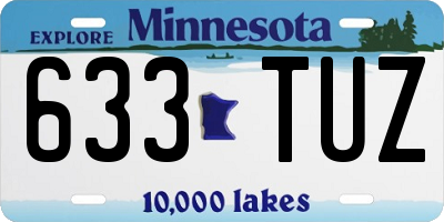 MN license plate 633TUZ