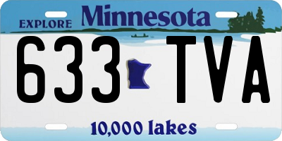 MN license plate 633TVA