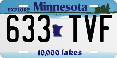 MN license plate 633TVF