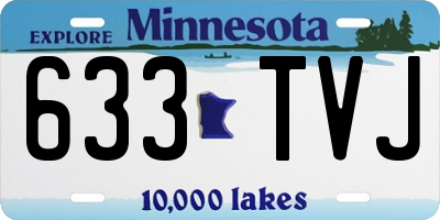 MN license plate 633TVJ