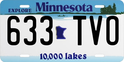 MN license plate 633TVO