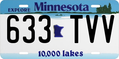 MN license plate 633TVV