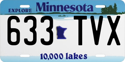 MN license plate 633TVX