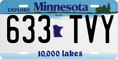 MN license plate 633TVY