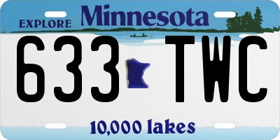 MN license plate 633TWC