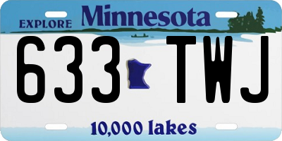 MN license plate 633TWJ
