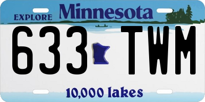 MN license plate 633TWM