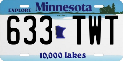 MN license plate 633TWT