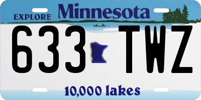 MN license plate 633TWZ