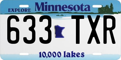 MN license plate 633TXR