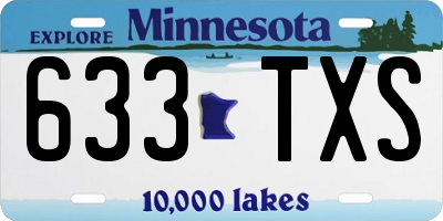 MN license plate 633TXS