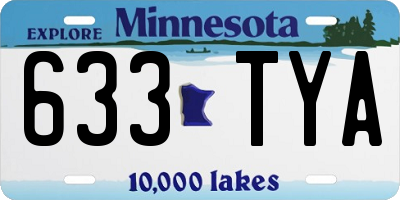 MN license plate 633TYA