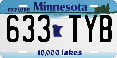 MN license plate 633TYB